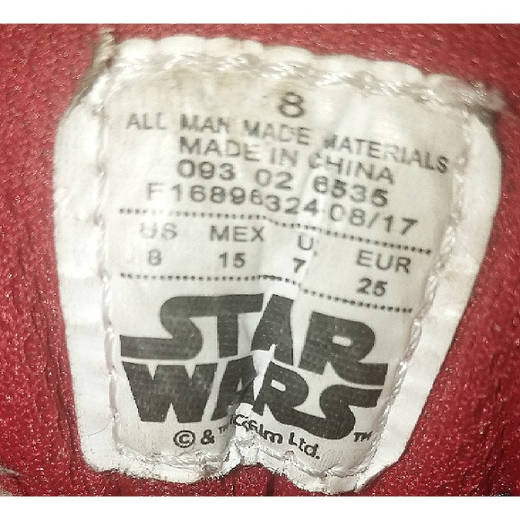 Size 8 Star Wars High Tops - Picture 5 of 5